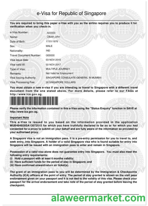 SINGAPORE e-visa